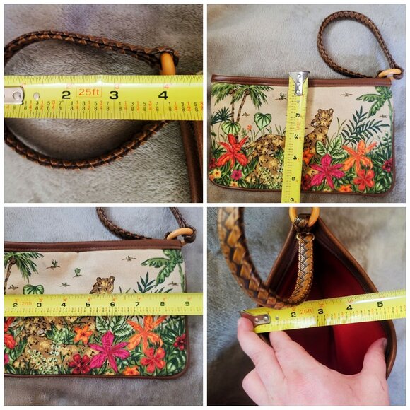Avon Jungle Oasis Charming Tote & Matching Pouch Set-Leopards Tropical Print - Picture 14 of 16